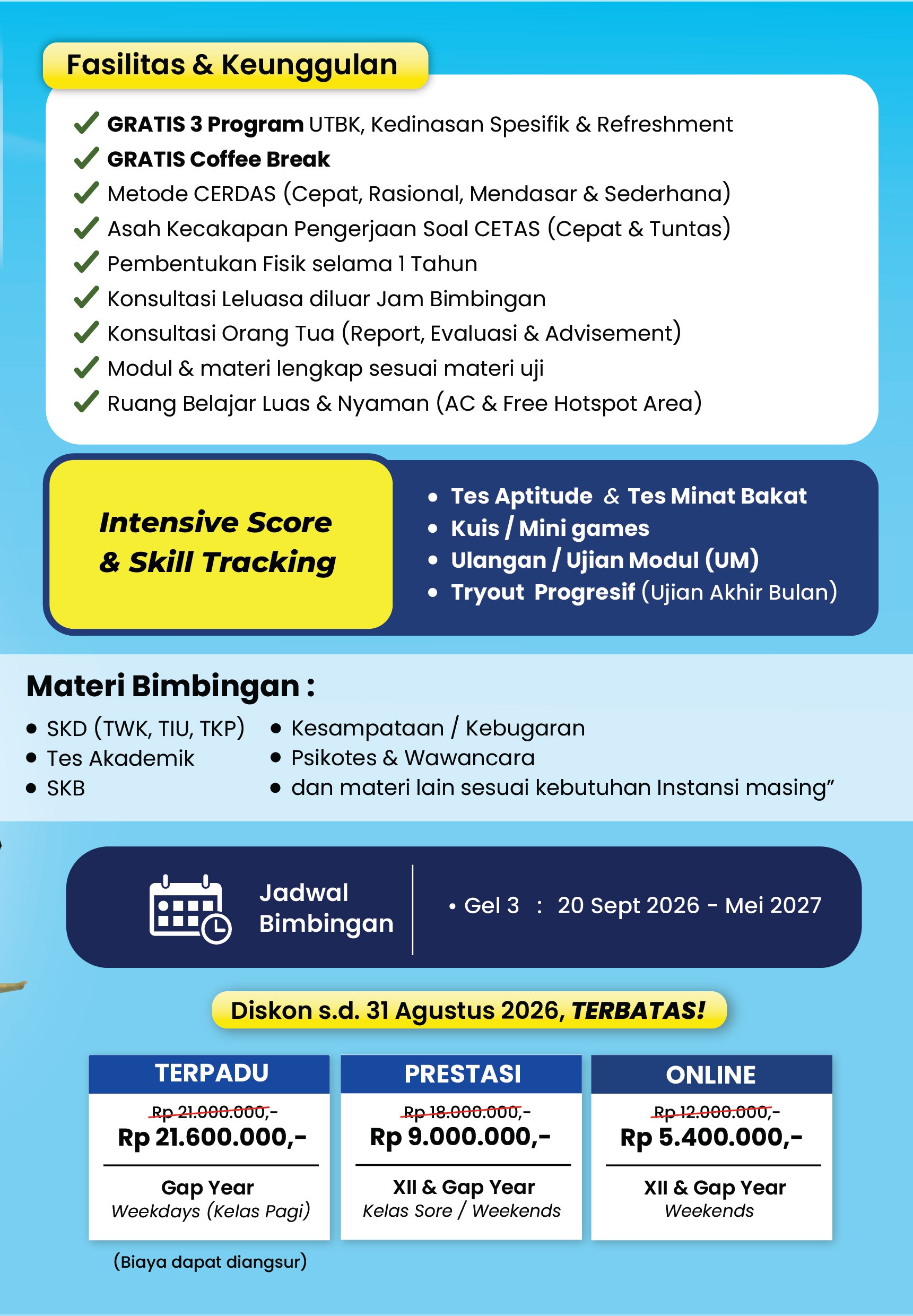 Bimbel Kedinasan 1 Tahun Ajaran 2026 by Indonesia College